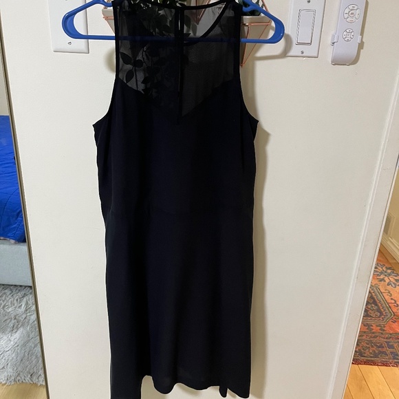 Madewell Black Silk Parkview Dress - Size Small - Picture 4 of 6